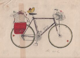 10-speed bike with panniers