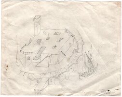 Island with stairways