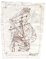 Galleon doodle (stern view)